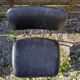 Chromé metal chair - seated - black skaï file vintage 70s