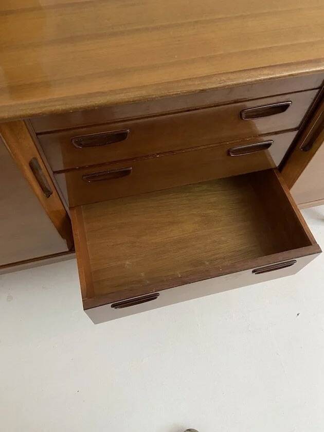 Vintage teak sideboard in Scandinavian style