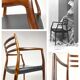 Danish Modern roosewood and leather Mod. 62 Niels Møller chair, 1962
