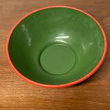 Glazed sheet metal bowl
