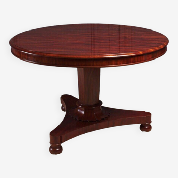 Mahogany pedestal table with extension, early 20th century