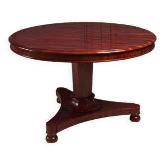 Mahogany pedestal table with extension, early 20th century