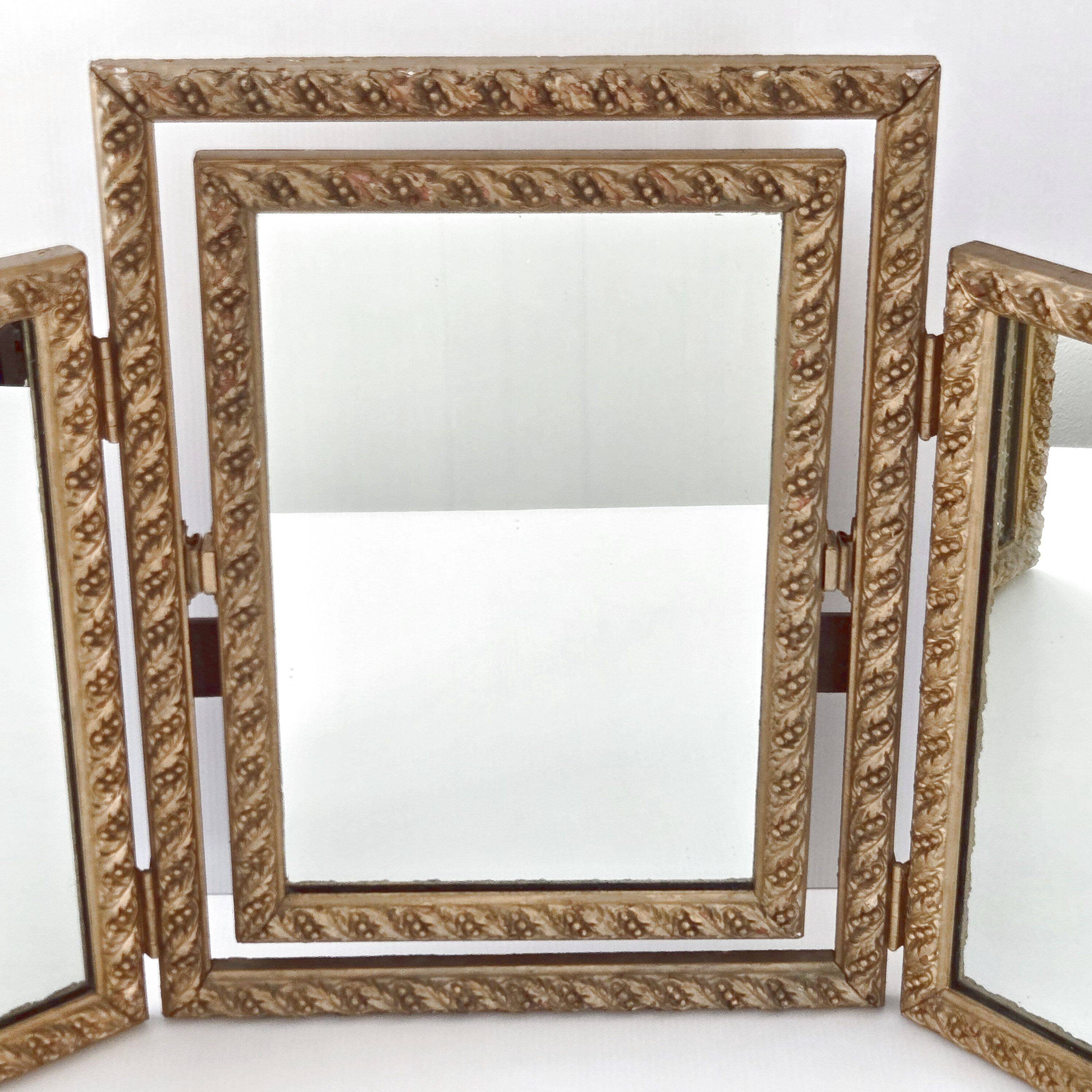 Miroir triptyque vintage 1950