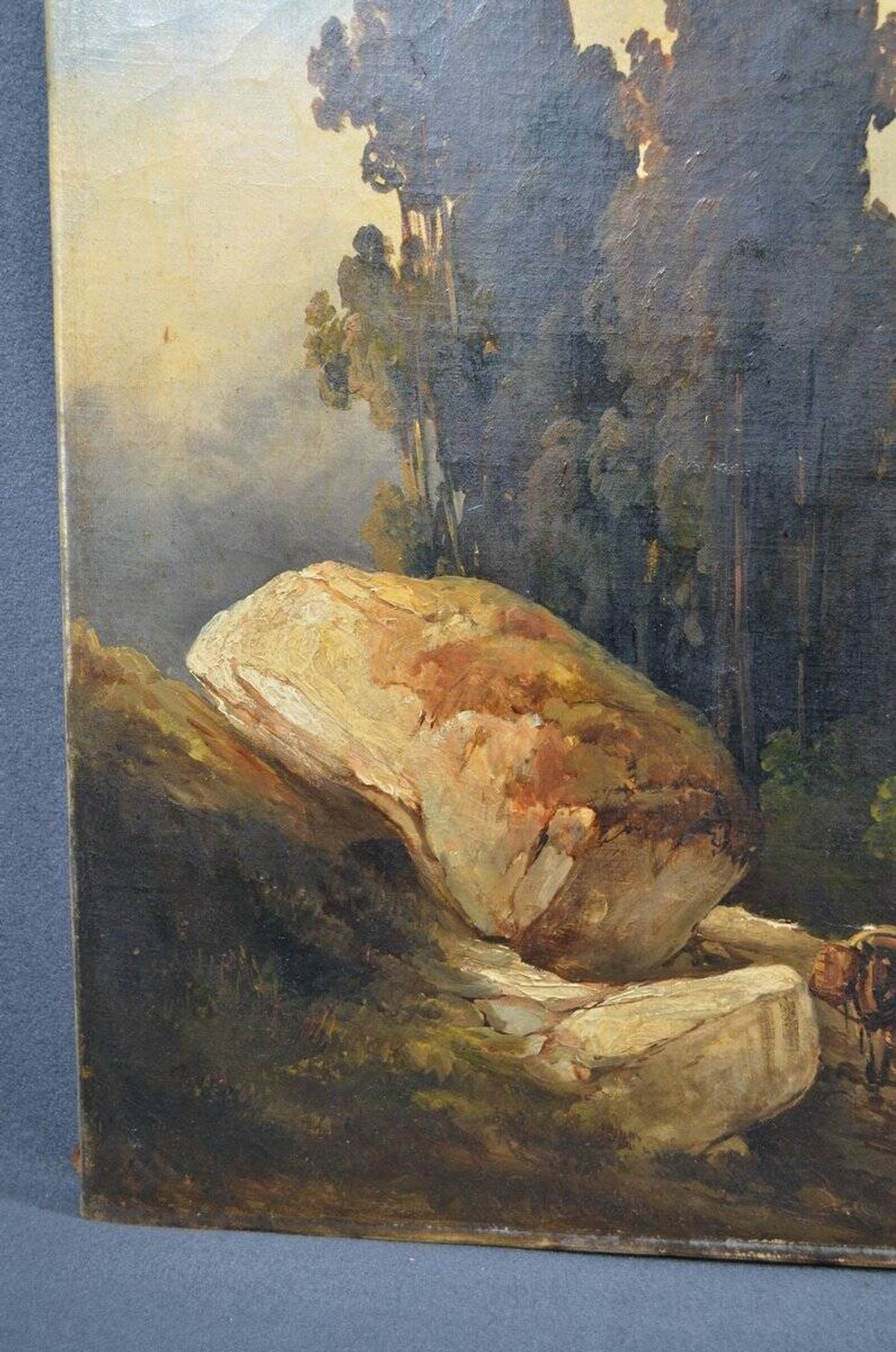 The convoy at the foot of the rocks, 1800s, oil on canvas.