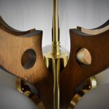 Midcentury Wood Chandelier, 1970s