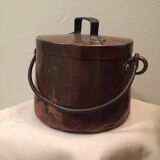 Chaudron en cuivre marmite de cheminée cache pot deco