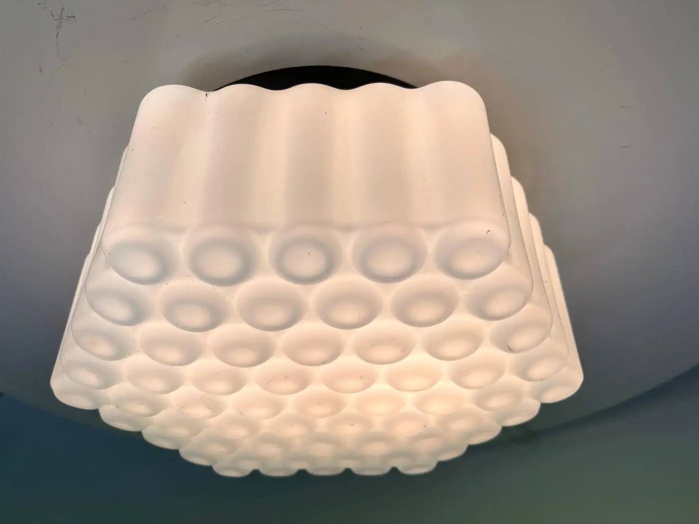 Design midcentury wall or ceiling lamp, flushmount, 1970s