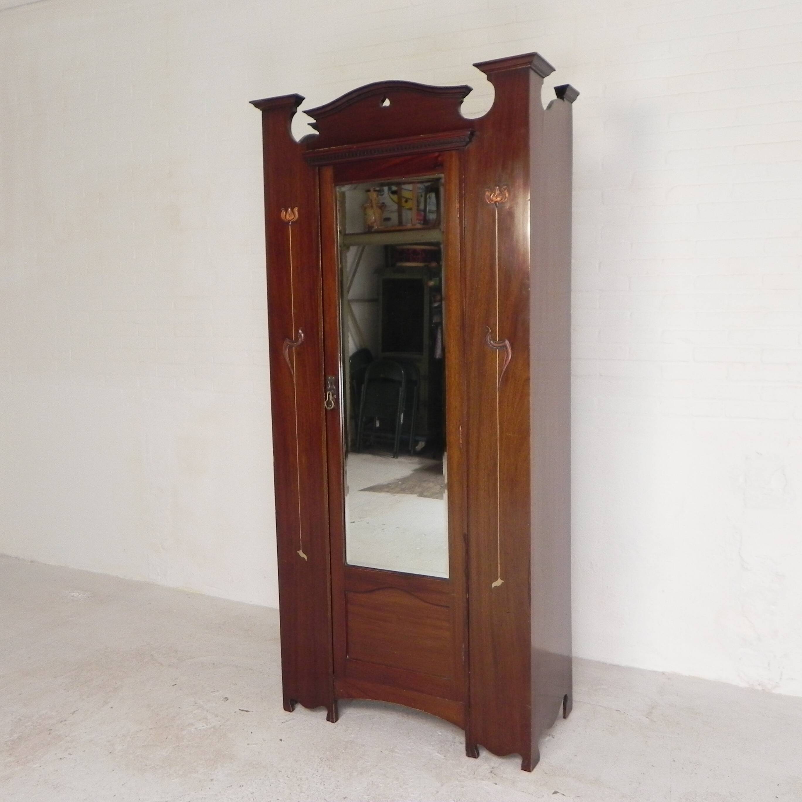 Art Nouveau wardrobe, hanging cupboard