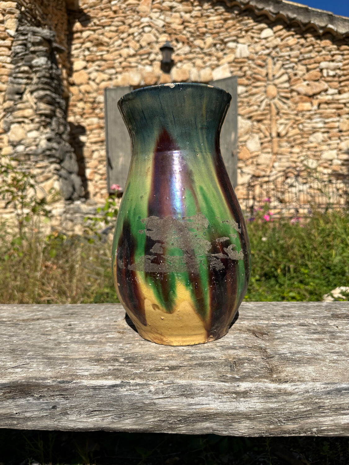 Clay pottery vase