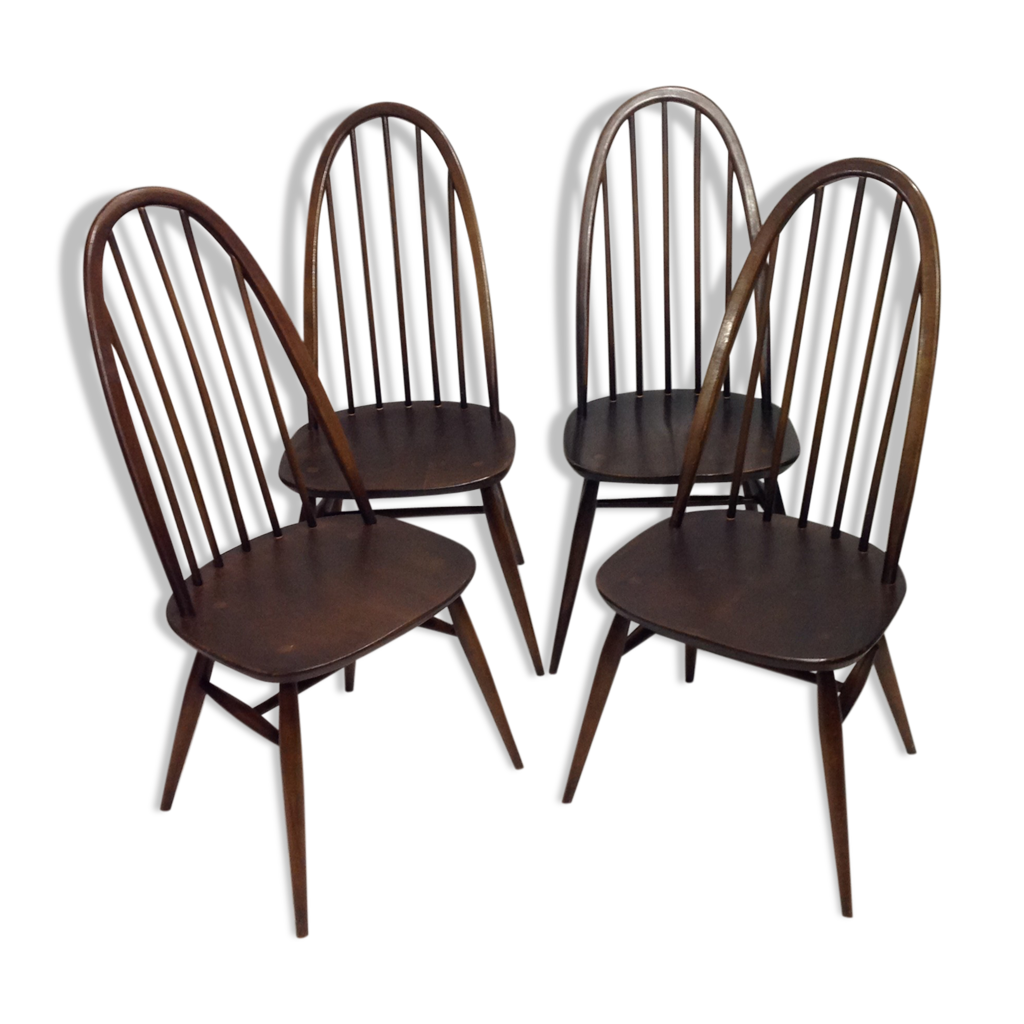 Série de 4 chaises ercol Selency