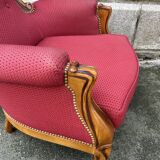 Paire de fauteuils style Louis Philippe, vintage, années 60