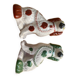 Pair of stadfordshire earthenware dogs