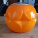 Vintage Putzler pendant lamp in Orange and White Opaline