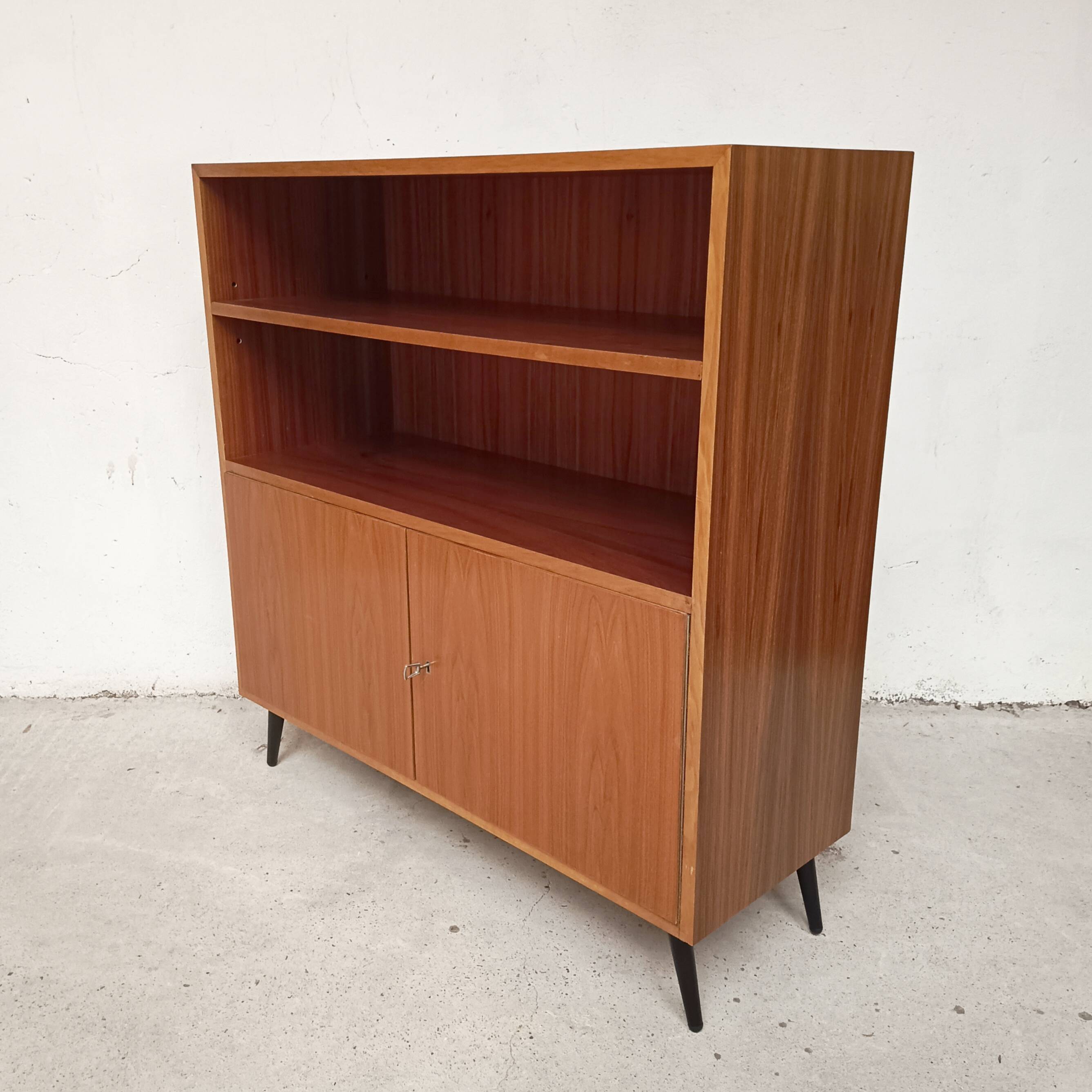 Semi-open, two-door cabinet, 1960