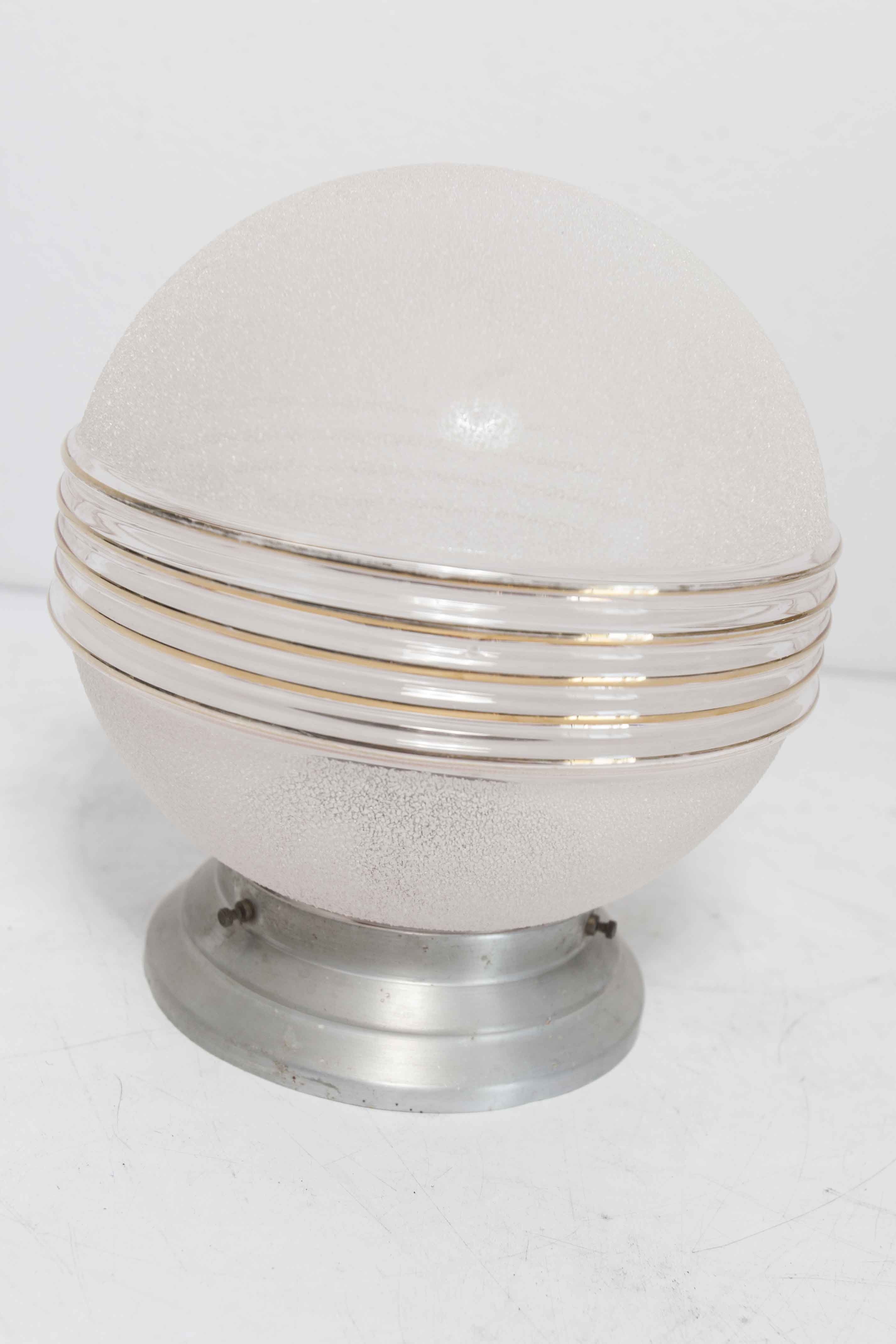 1950 ball ceiling light with golden grooves d19cm
