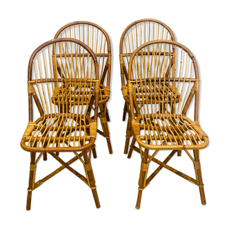 Bamboo chairs & rattan circa 60s/70s