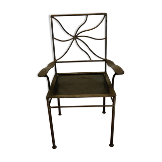 Vintage brutalist steel children's chair