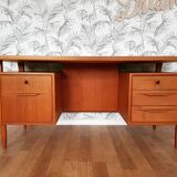 Bureau vintage en teak de 1960 de chez Swissteak avec chaise