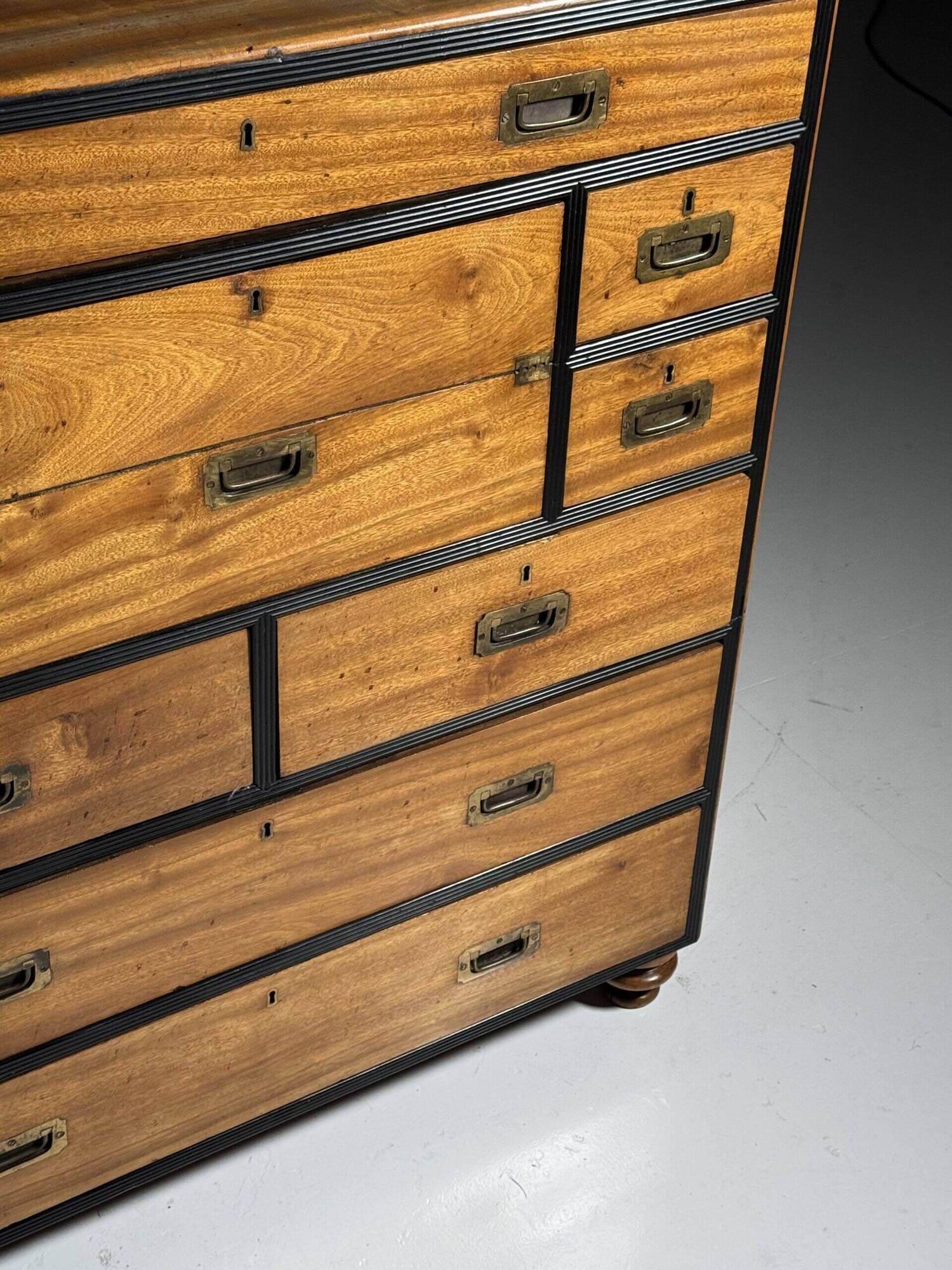 Campaign chest of drawers 19th century