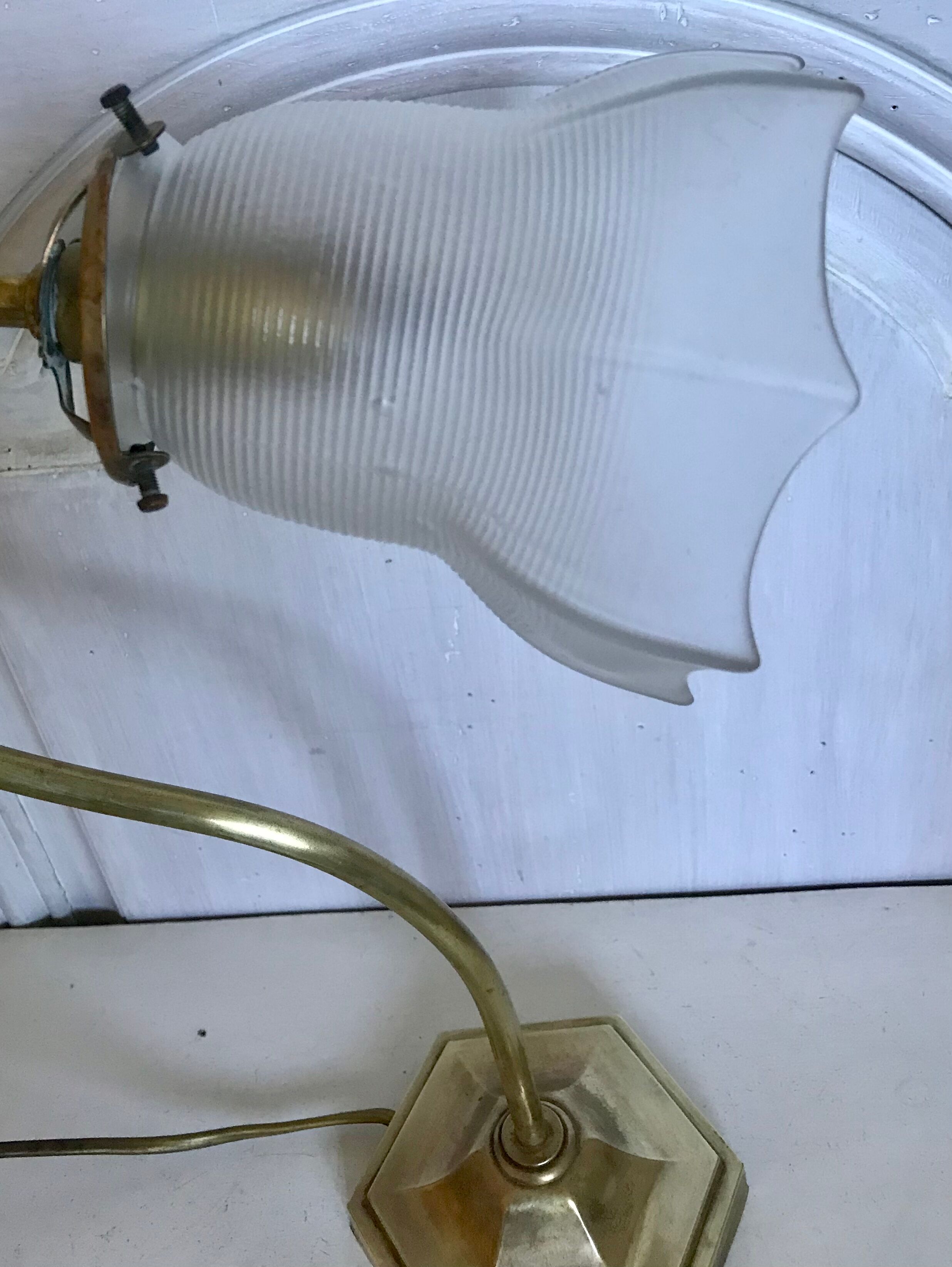 Brass gooseneck lamp