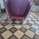 4 leather armchairs with chrome legs, design harmony