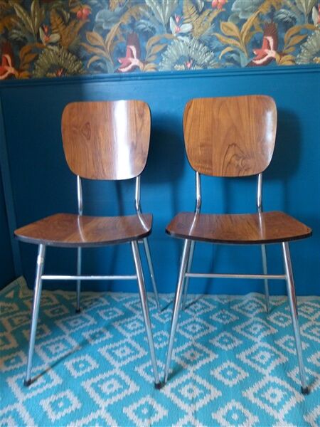 Wooden formica chairs effect 70 wide folder