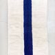 Beni Ouarain Moroccan Berber rug with majorelle blue line 2.45x1.52m