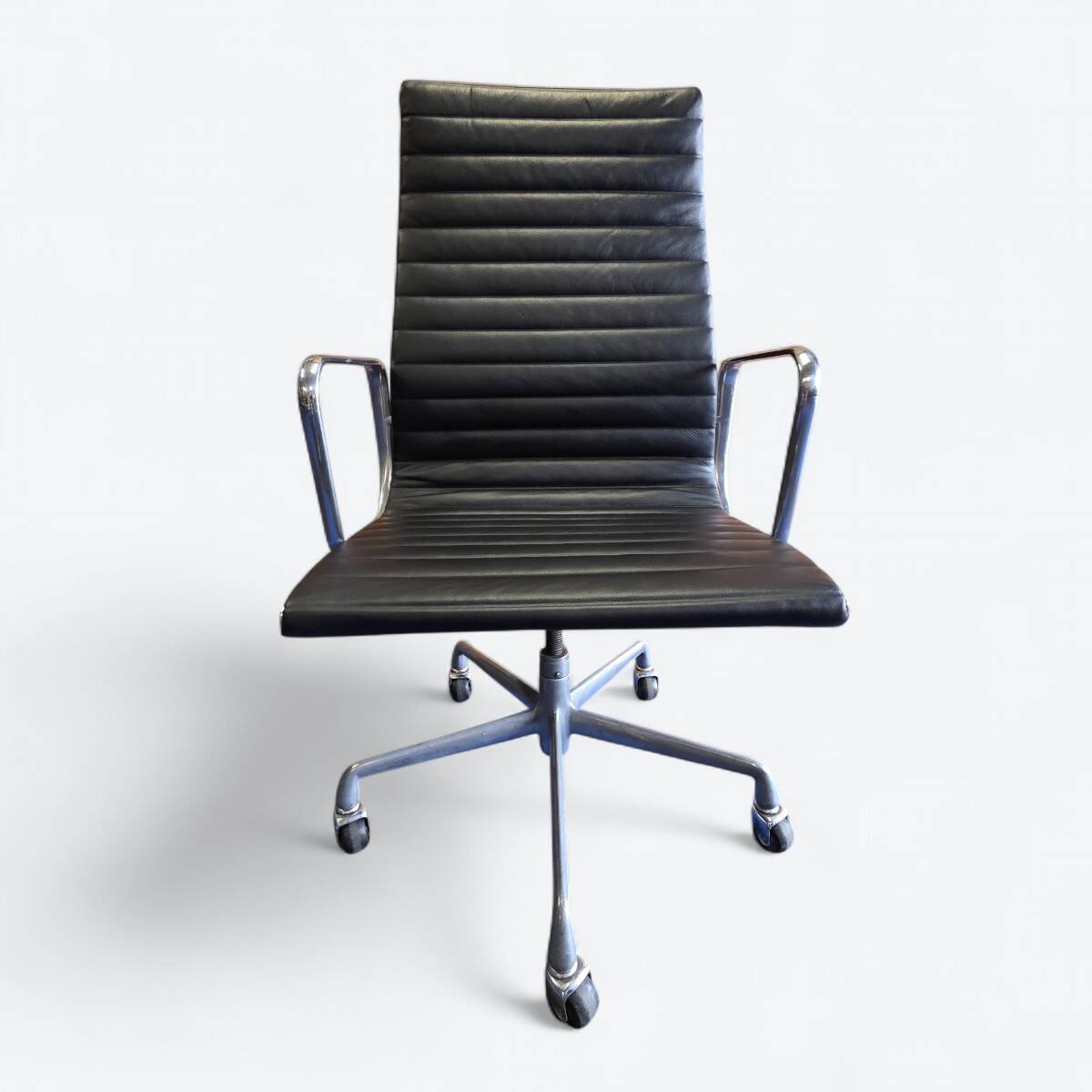 Black Herman Miller Original Eames EA337 High Back Office Chair Castor base