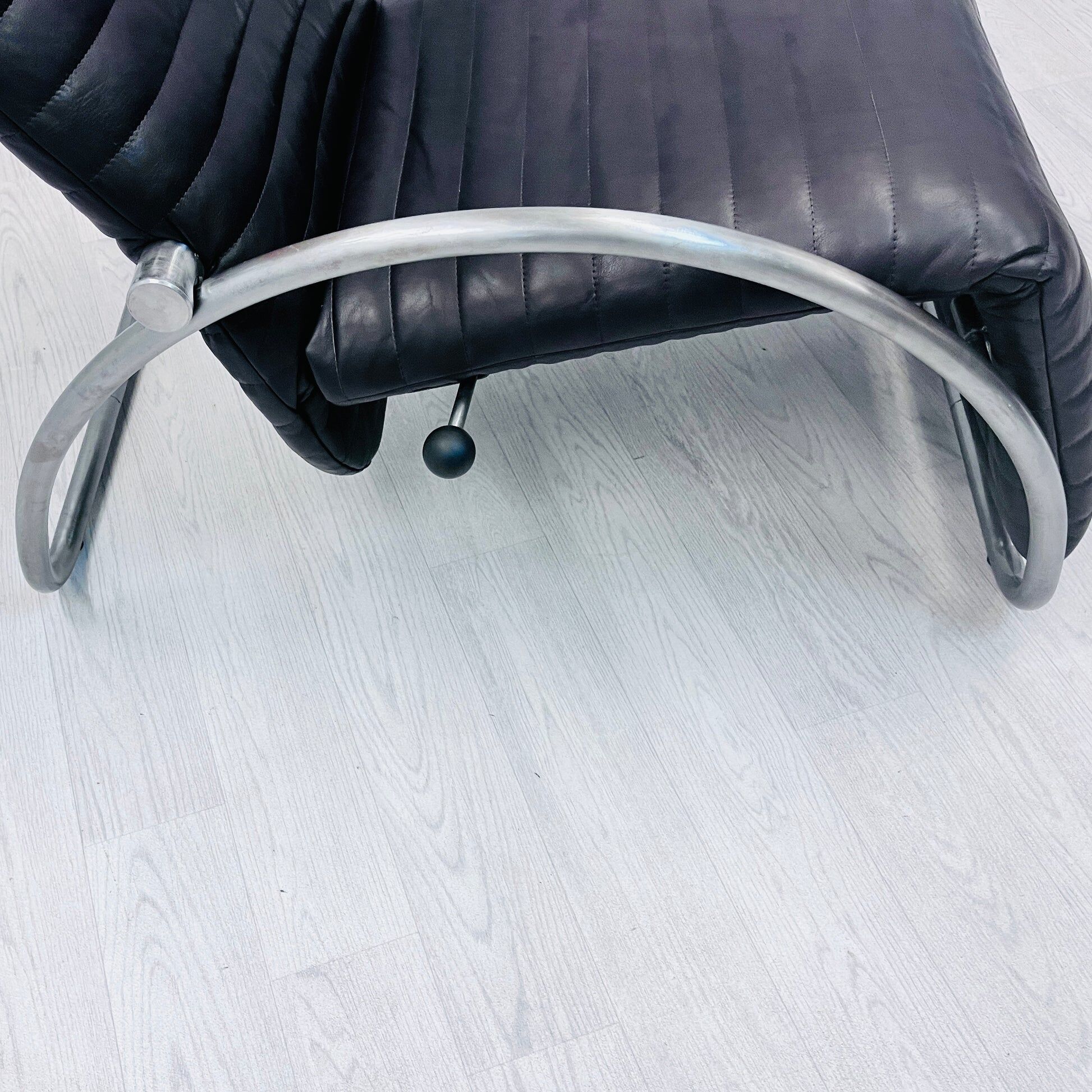 Leather lounge chair