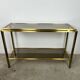 Brushed brass console 1970 by guy lefevre for la maison jansen
