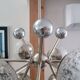 Lustre scandinave spoutnik atomic ice glass 1970s
