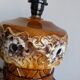 Vintage 70s ceramic floor lamp honey orange