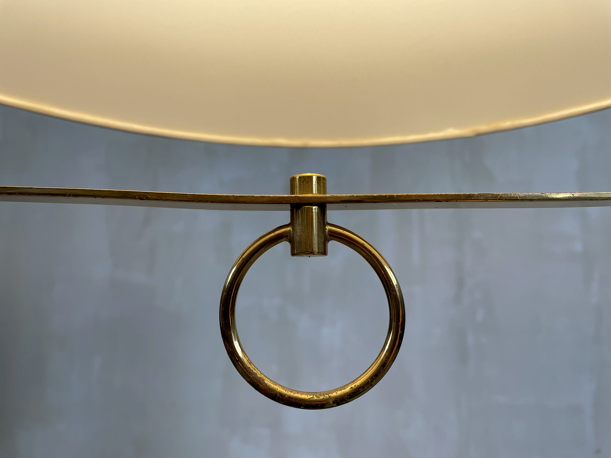 Suspension in lacquered metal and brass, france 1950