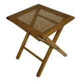 vintage side table stool thonet style webbing