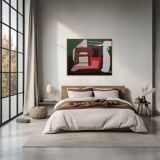 Geometric abstract on canvas "Serenity"