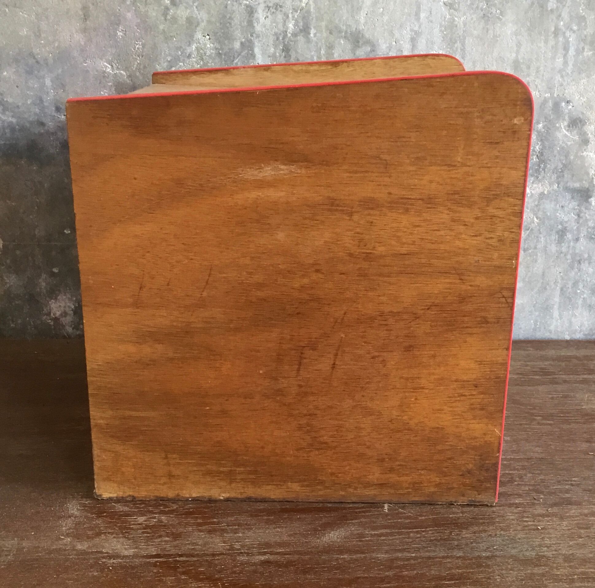 Small vintage craft furniture with fins, 6 drawers 1960
