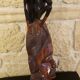 Old large African wall mask in carved wood