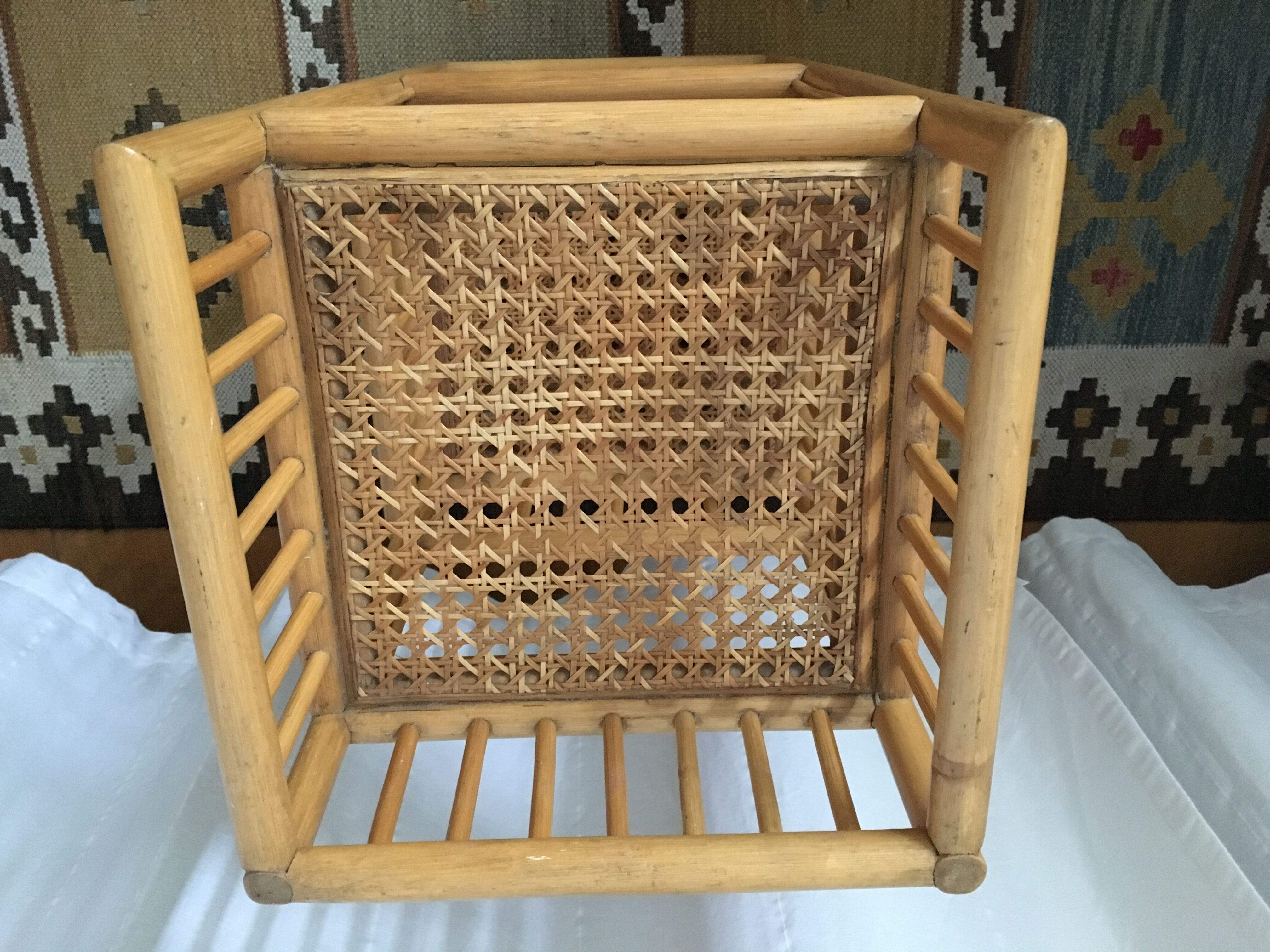 Rattan 3 shelf trays cannes