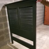Black headboard in solid spruce 90
