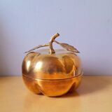 Apple and pear brass boxes from the 70s