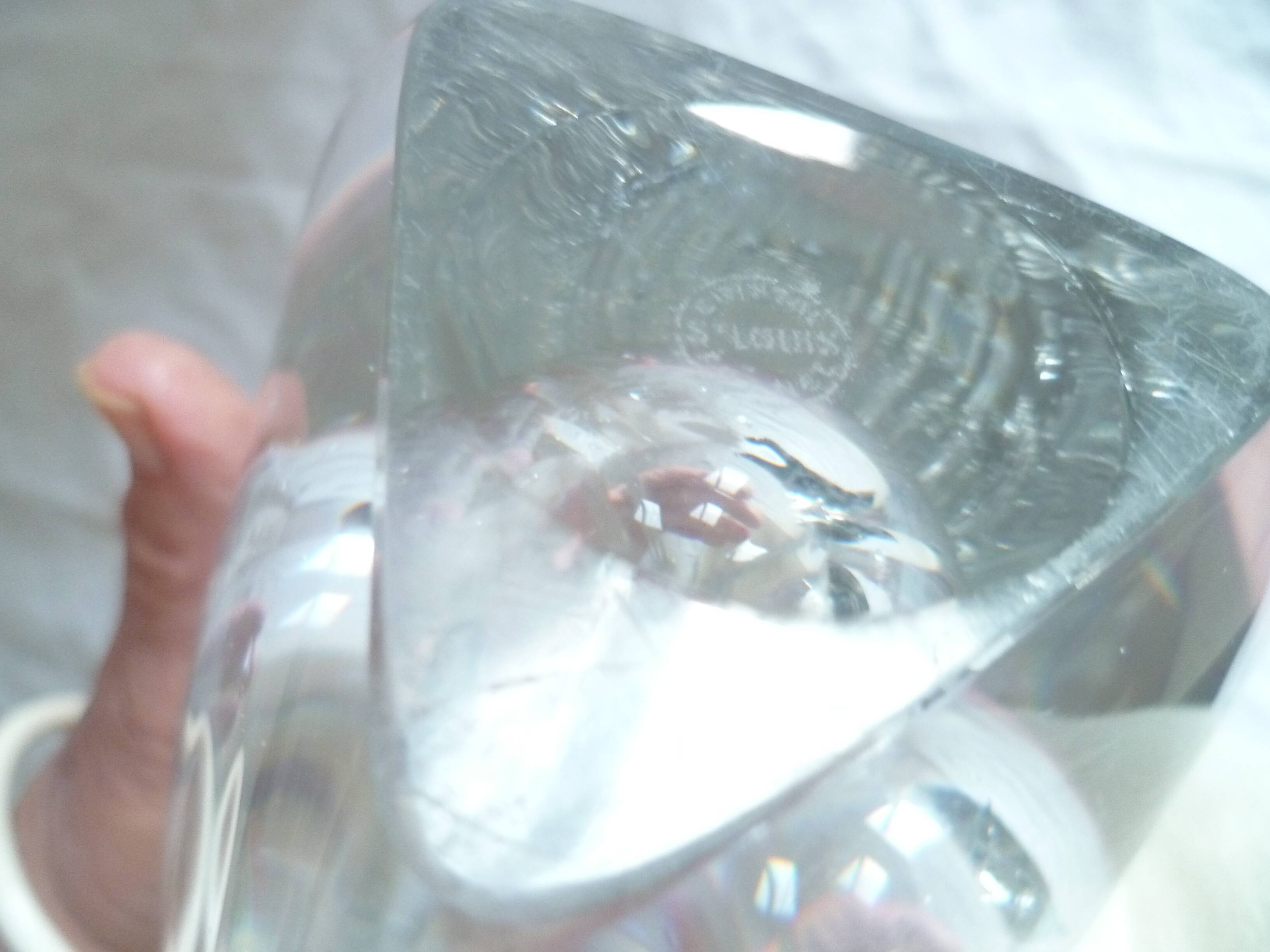 Vase design trilobe cristal de st louis france 3.2kg