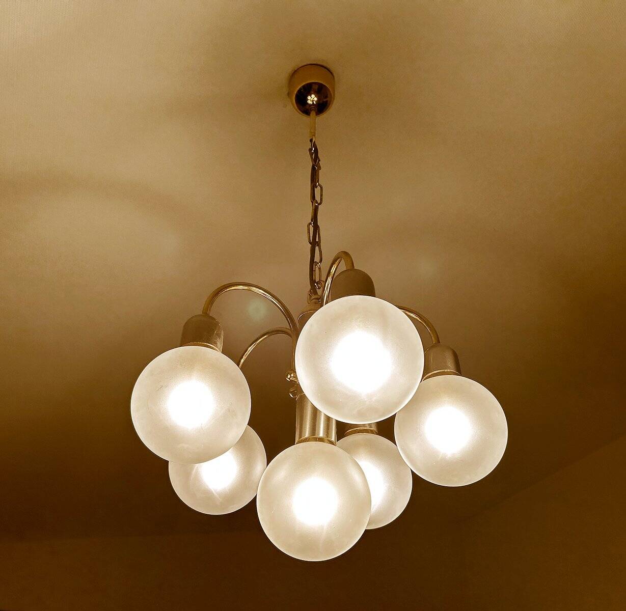 Lustre vintage de l'ère spatiale, années 1970