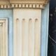 Louis XVI style trumeau mirror in patinated wood