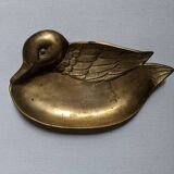 Brass duck emptier, country decorative object
