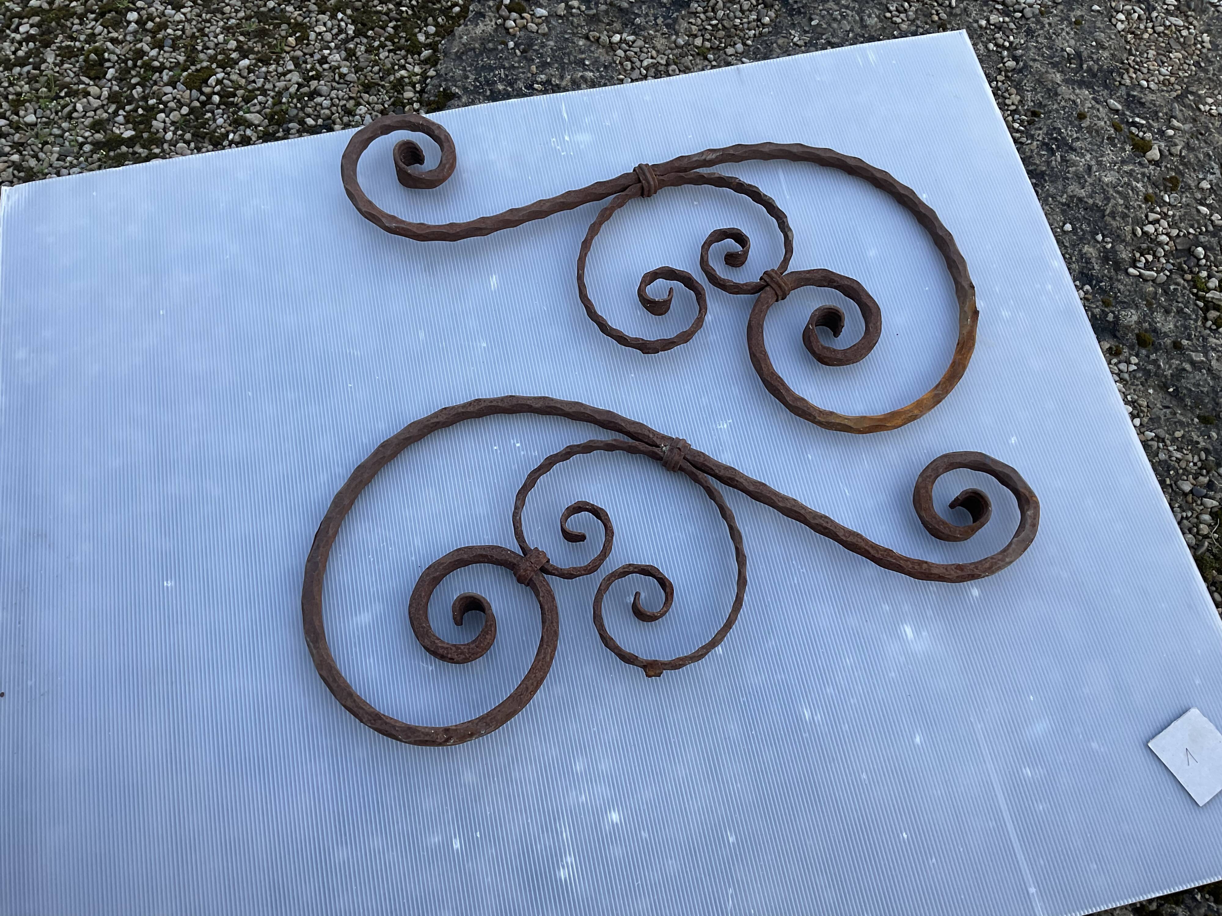 Wrought iron pediment