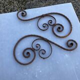 Wrought iron pediment