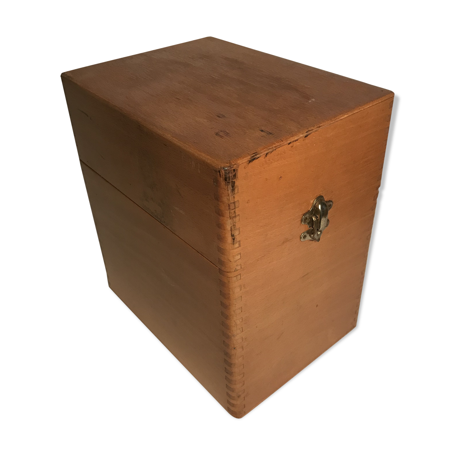 Wooden old organizer of vintage sheets