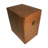 Wooden old organizer of vintage sheets