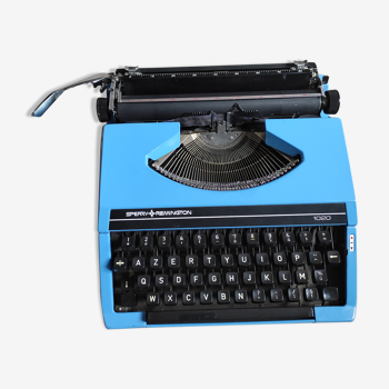 Machine à écrire Sperry Remington bleu Franc