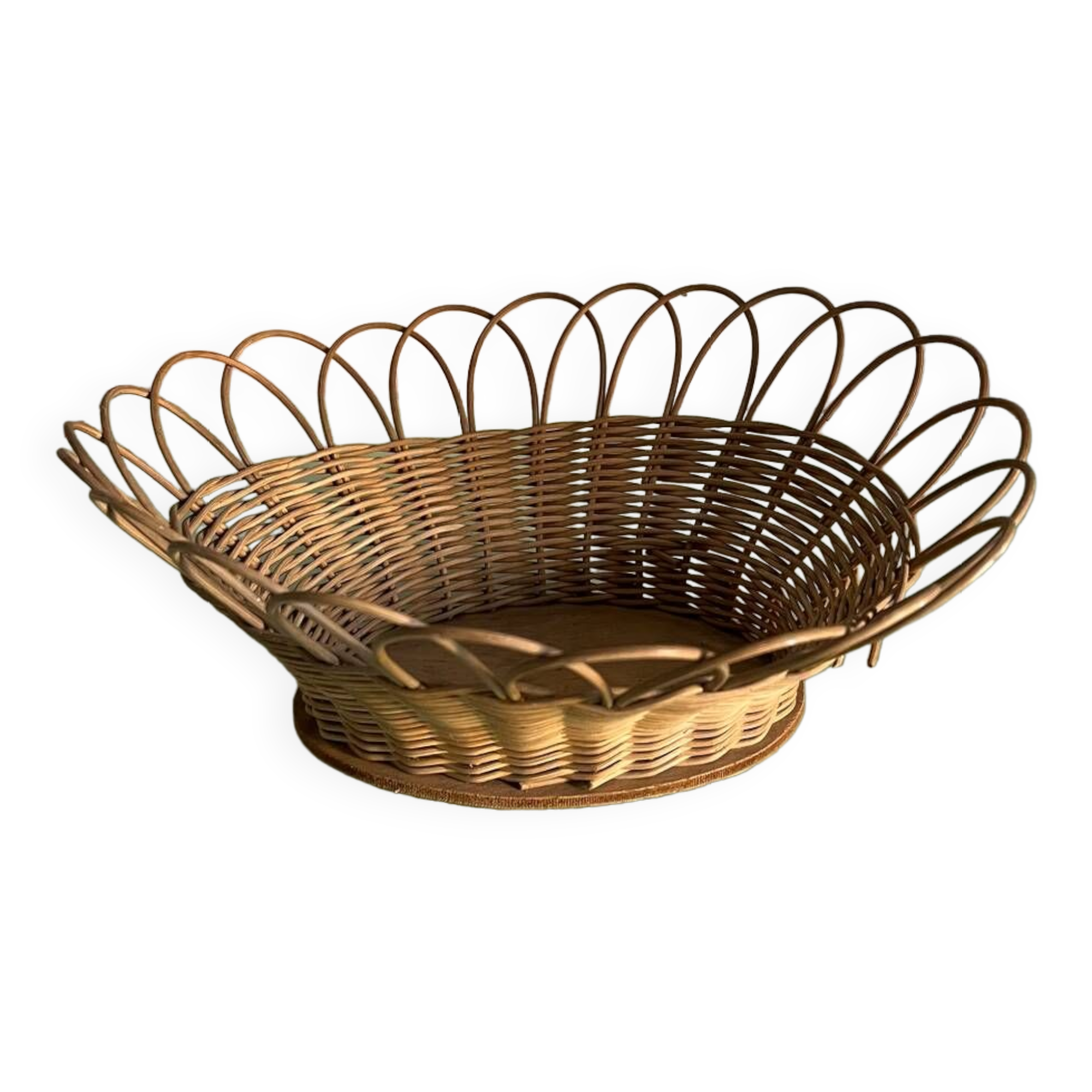 Vintage rattan basket basket